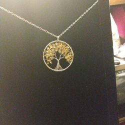 Citrine Tree Of Life Necklace