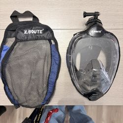 Scuba mask w/ go pro attachment