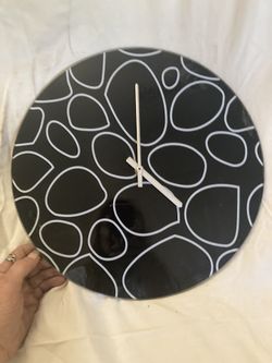 glass wall clock