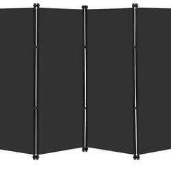 MAYOLIAH 4 Panel Room Divider Screen 6Ft Tall