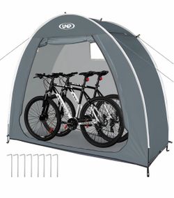 UNP Bike Storage Shed Tent, Waterproof Bike Storage Tent for 1/2/3/4 Bikes Portable Outdoor Bicycle Storage Shed, 210D Oxford Thick PU4000 Waterproof