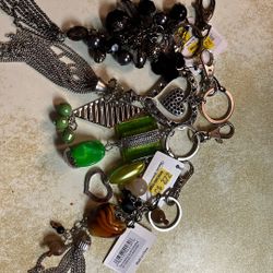 (4) Beaded Charm Key Chains
