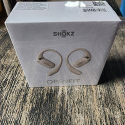 SHOKZ OpenFit - Open-Ear True Wireless Bluetooth Headphones with Microphone, Earbuds with Earhooks, Sweat Resistant, Fast Charging, 28HRS Playtime NEW