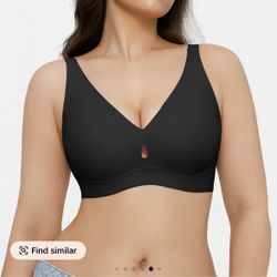  Popilush Deep V Bralette Wireless Keyhole Detail Minimizer Bra | Soft Support All-