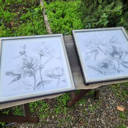 🌿 Set of 2 Linen Floral Art Pieces – $25 for Both! 🌿