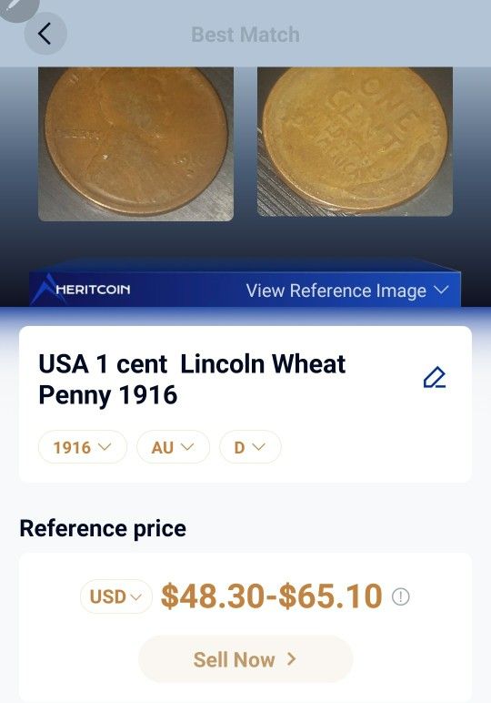 1916 D Rare Wheat Penny The D Is Filled In