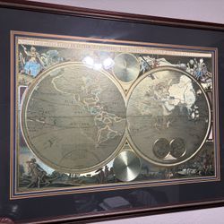 Vintage Gold World Map – Ortelius 1600s