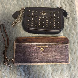 Real Coach wristlet/ Michael Kors Wristlet.