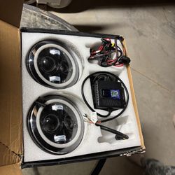 Jeep 7" Led Plug And Play Headlights Kit