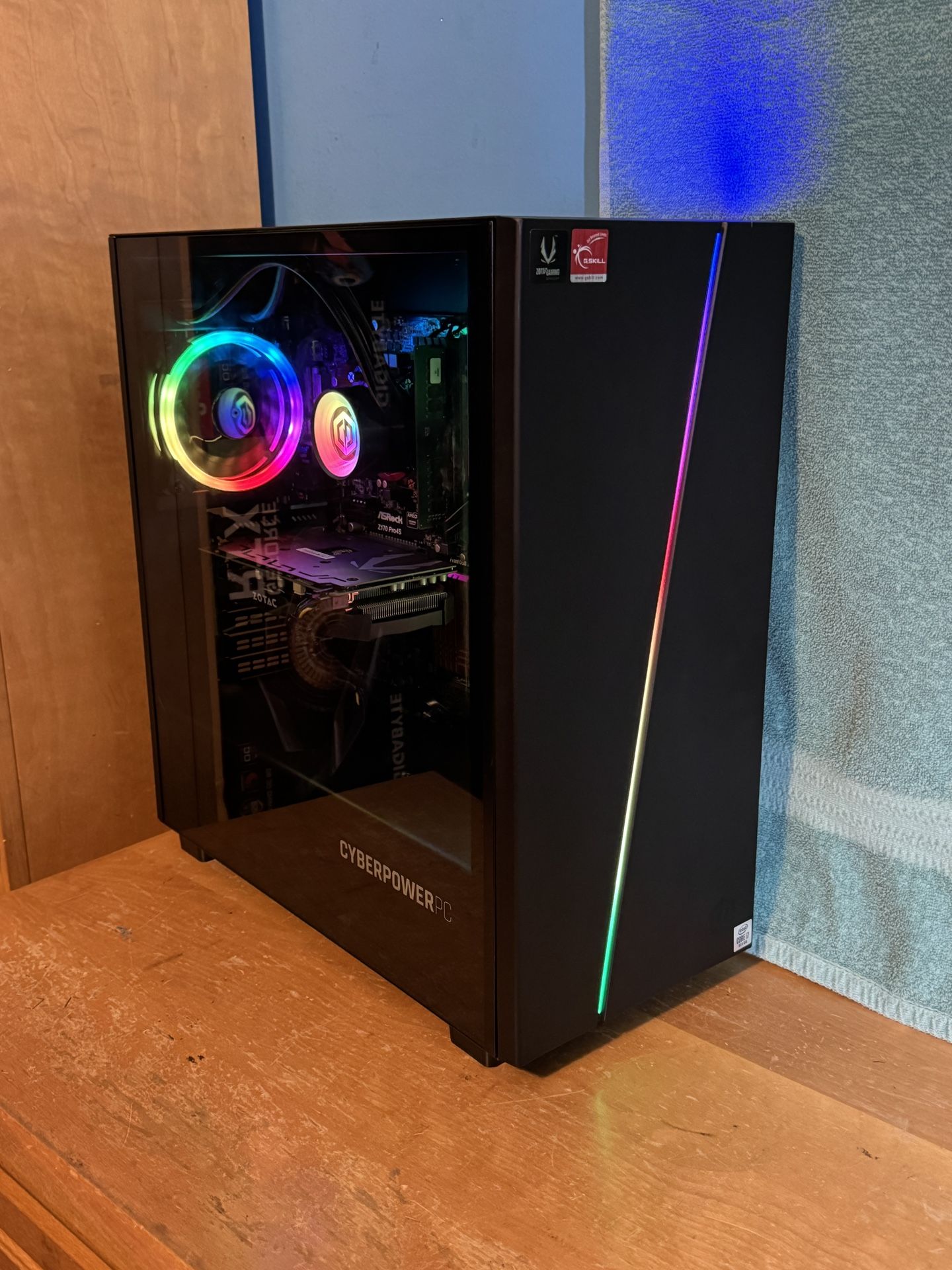 RGB Gaming PC - Windows 11 Pro, intel i7, Nvidia RTX 2060, 16GB Ram, Black