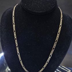 Gold Chain 14K SOLID Figaro 