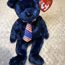 🇺🇸 Ty Beanie Baby “Pops” – Patriotic Father’s Day Edition