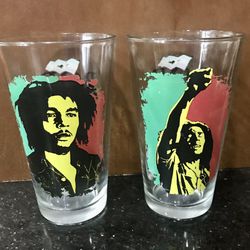 Vintage Bob Marley Collectors Pint Glasses
