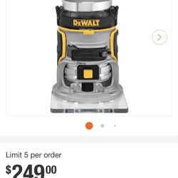 20V MAX XR Cordless Brushless Fixed Base Compact Router (Tool Only)