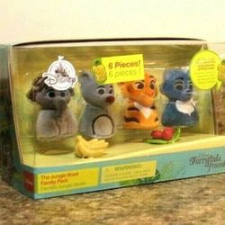 Disney Store Furrytale Friends The Jungle Book Family Pack Figure Set NEW