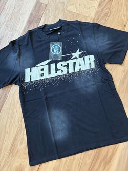 Black hellstar tee rhinestone