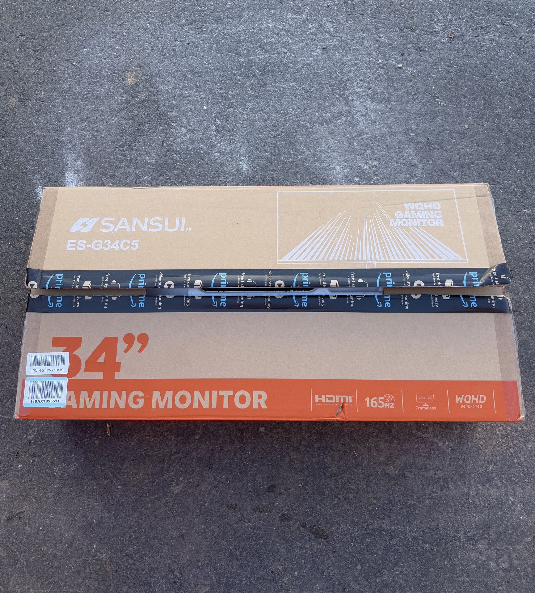 Sansui ES-G34C5 34 inch Curved Gaming Monitor WQHD 3440 x 1440 165Hz, 1ms, 1500R