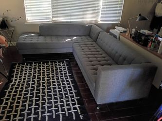 Living Spaces Mid Century Modern Sectional