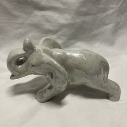 Opalescent Ceramic Elephant Figurine