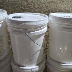 Bucket 5 Gallon Clean, Heavy Duty, Lid, Cap, Storage,food Container