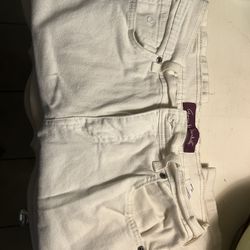 Ladies White Denim GLORIA VANDERBILT JEANS SIZE 8