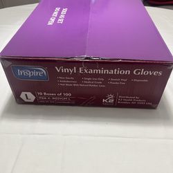 Inspire Vinyl Examination Gloves 10 Boxes  of 100