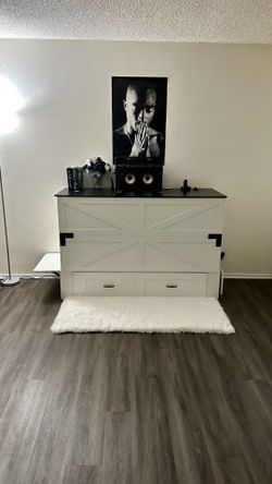PAKASEPT Queen  White Murphy Bed Cabinet with Feliz Home folding  3 in 1 Mattress set.