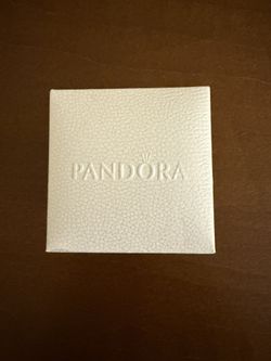 Pandora Jewelry Gift Box For Charms And Rings, White With Black Velvet Lining