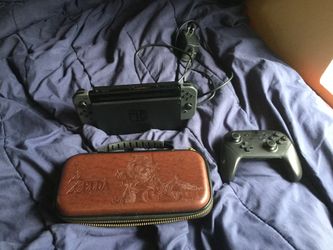 Nintendo Switch With Zelda Case