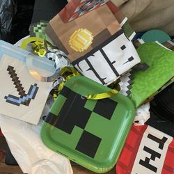 Mine Craft Birthday  Accessories 