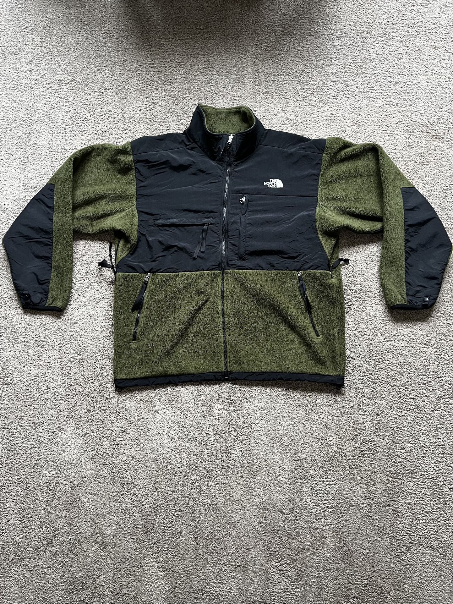 The North Face Denali Green Black Zip Up Jacket