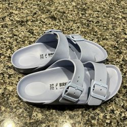 Light Blue Birkenstocks Size 6 WOMENS 4.5 MENS