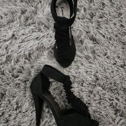 Black Suede Heels 