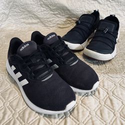 ADIDAS & VANS Black sneakers Both are Sizes: Women’s 7.5 / Mens 6
