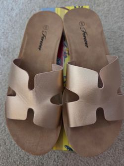 Rose gold sandals