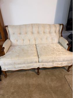 Antique Couch set with lacquer wood finish