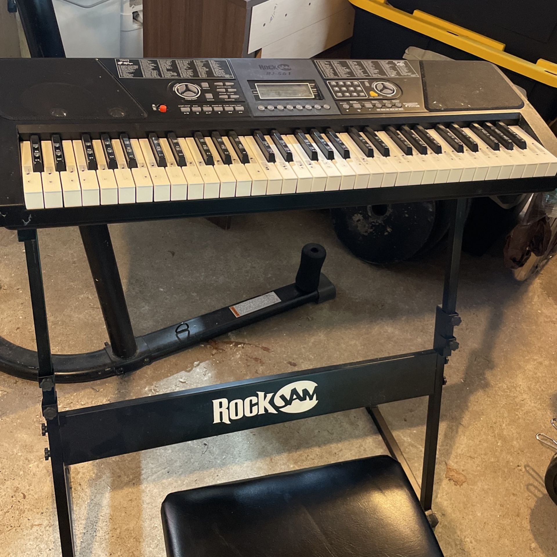 Keyboard With Stand And Seat
