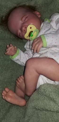 Strawberry Blonde/Brown Baby Girl Reborn Doll