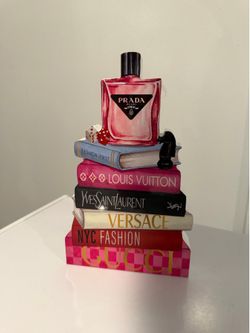 Designer Fashion Book Stack Wooden Decorative Sign