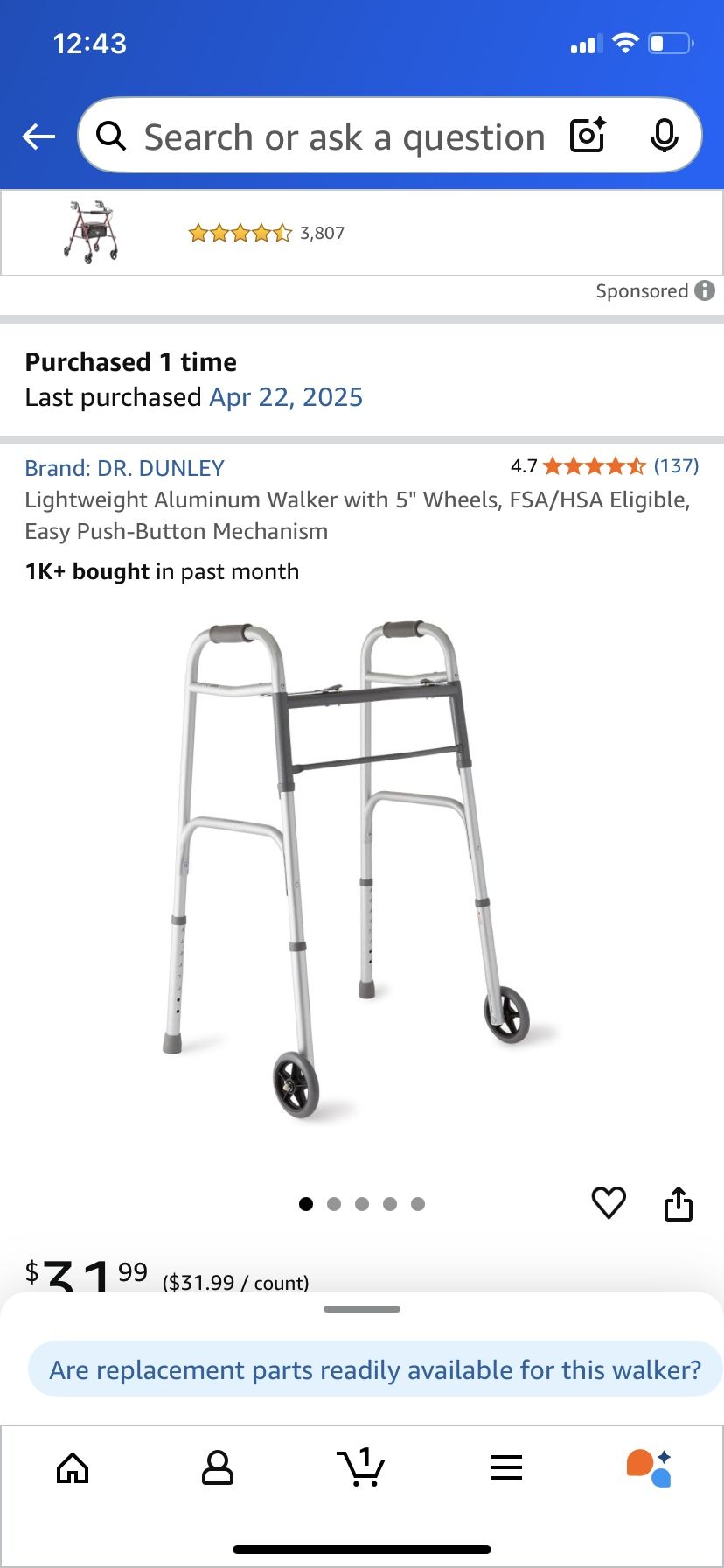 Walker - Dr. Dunley - 5” Wheels