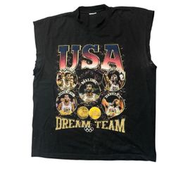 1992 Dream Team Olympics Cut Sleeve Tank Shirt Size XL