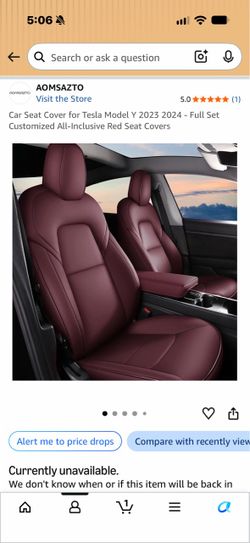 Tesla model Y seat cover