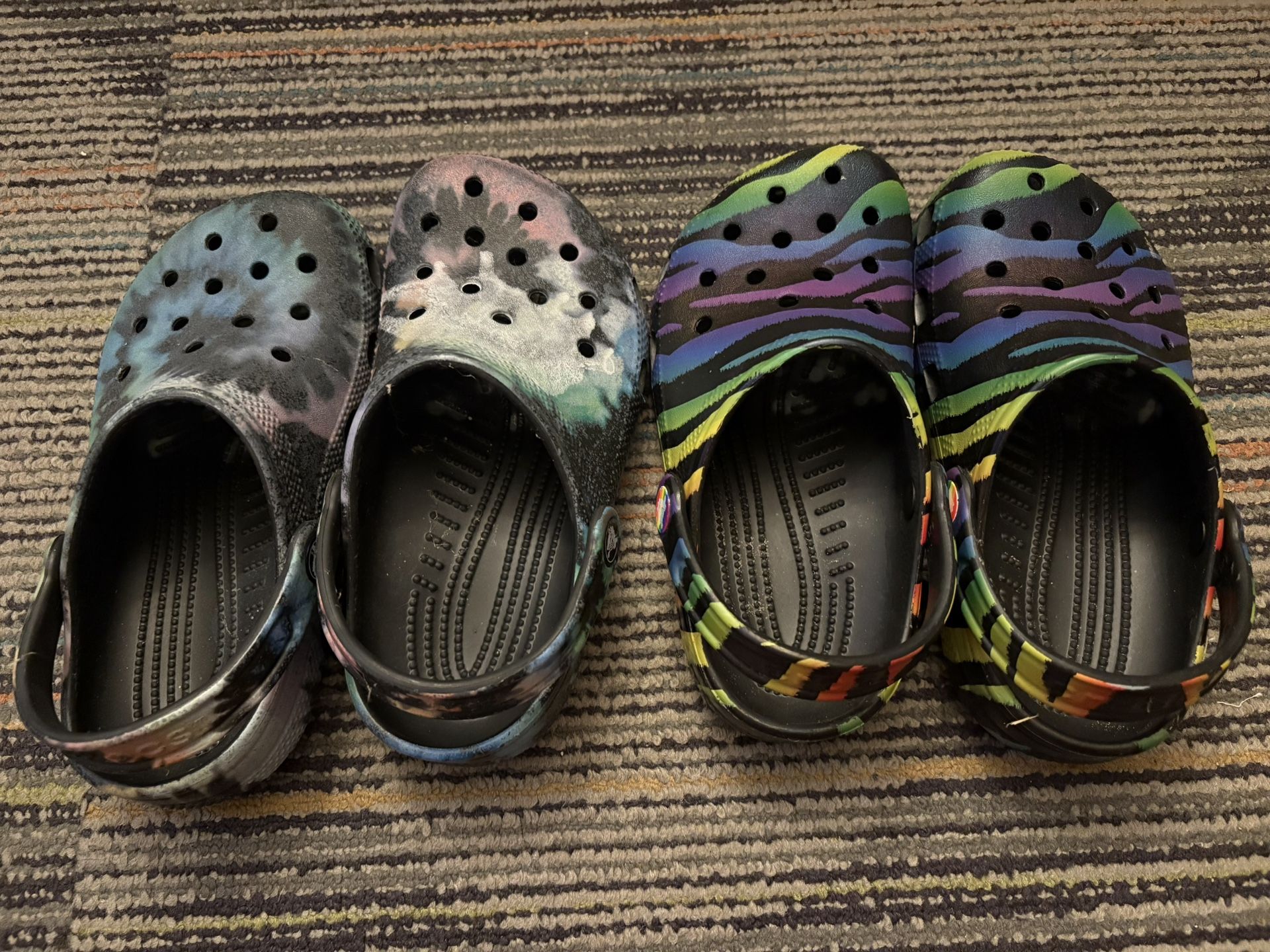 Crocs Size J1, 2 Pairs