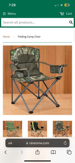 Camo Camping Chair W/ Cooler 