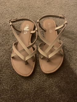 Cream sandals
