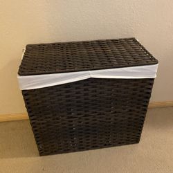 Faux Wicker Hamper 