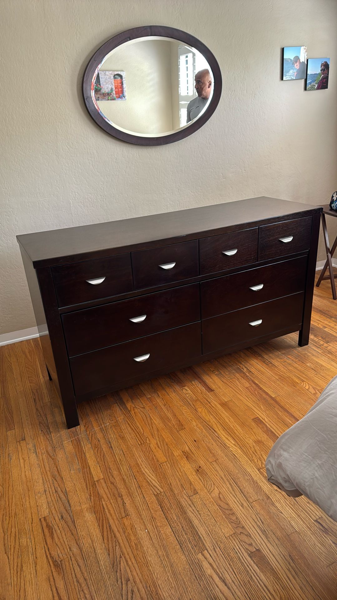Expresso Colored Bedroom Dresser and night stand