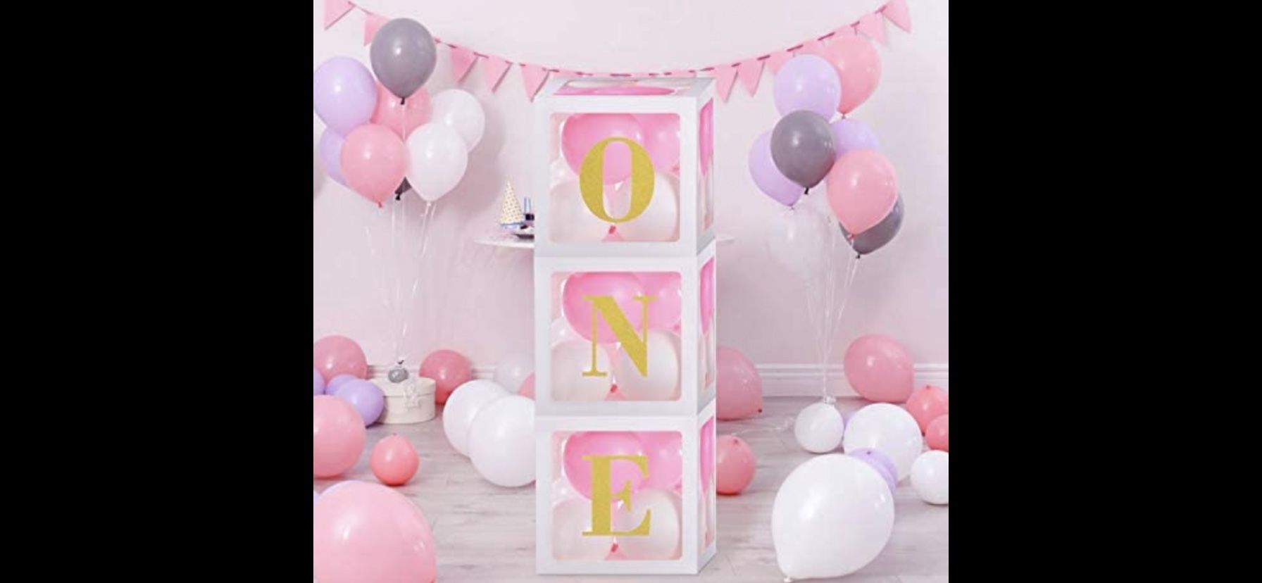 First Birthday Balloons Boxes