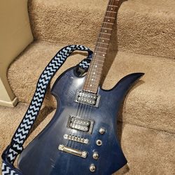 BC Rich Mockingbird Blue Platinum Series Excellent