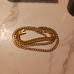14kt Gold Chain Plus 18kt Bracelet 